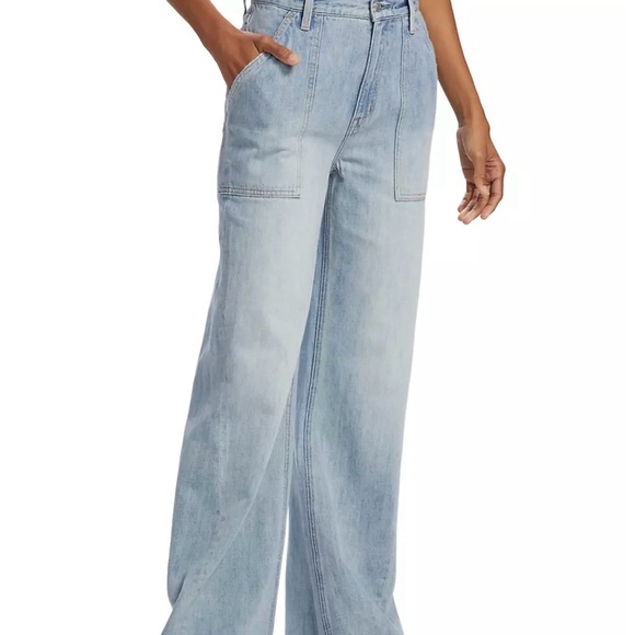 Pistola Utility Ruby High-Rise Wide Palazzo Jeans Size 32 (10-12) Wide Leg - Picture 4 of 7